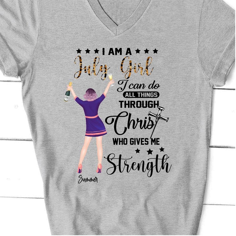 Through Christ Who Gives Me Strength Birtday Shirt - Image 4