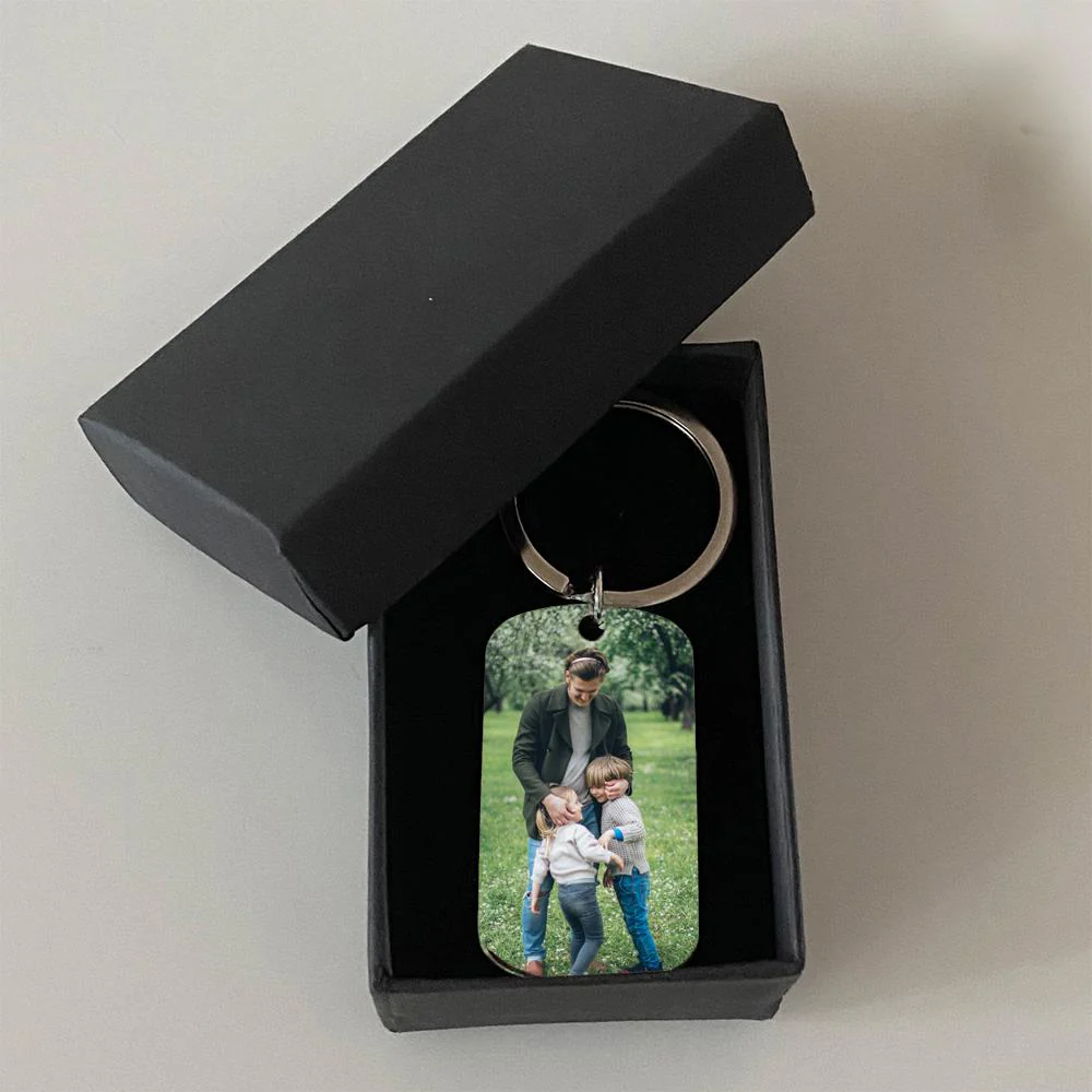 Daddy A Son's First Hero A Daughter's First Love Family Keychain - Image 6