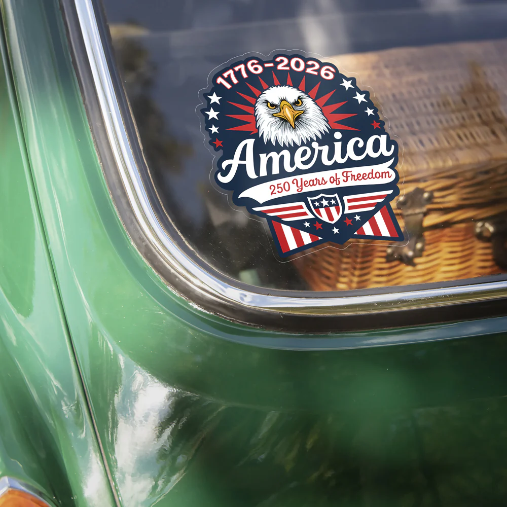 1776-2026 250 Years Of Freedom Anniversary Car Window Decal Sticker CH07 910156 - Image 2