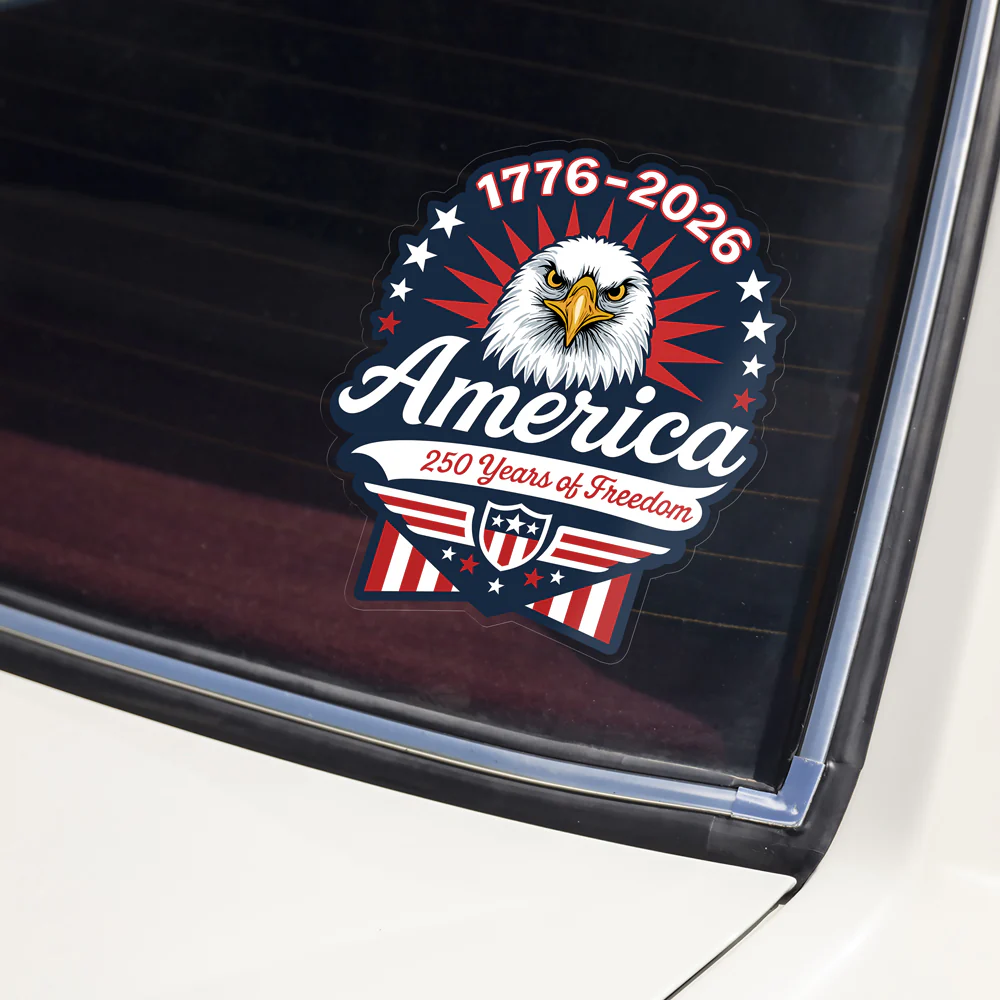1776-2026 250 Years Of Freedom Anniversary Car Window Decal Sticker CH07 910156 - Image 3