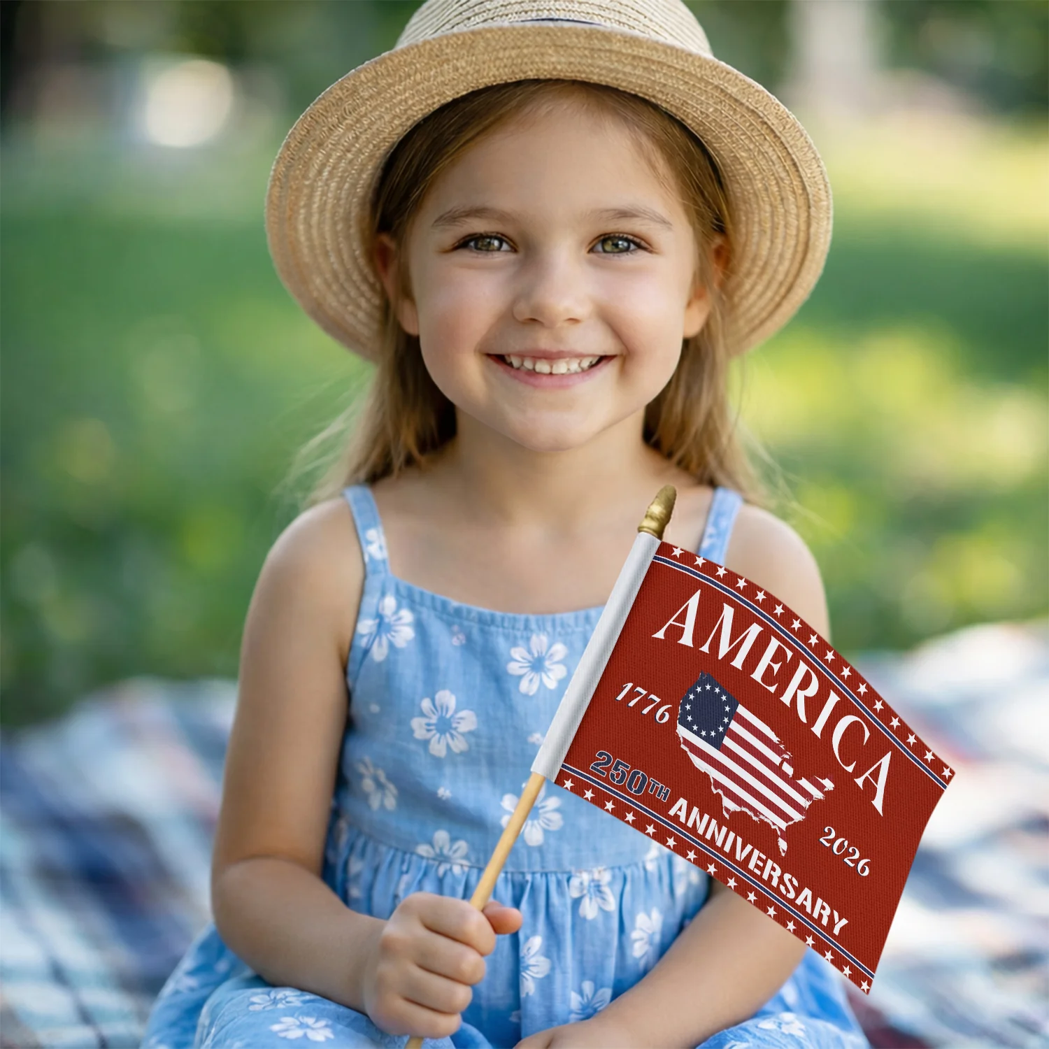 1776 - 2026 America 250th Anniversary Handheld Flag HA75 898850 - Image 6