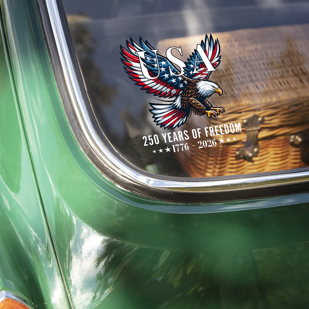 250 Years Of Freedom Patriotic Eagle Car Window Decal Sticker HO82 901164 - Image 2