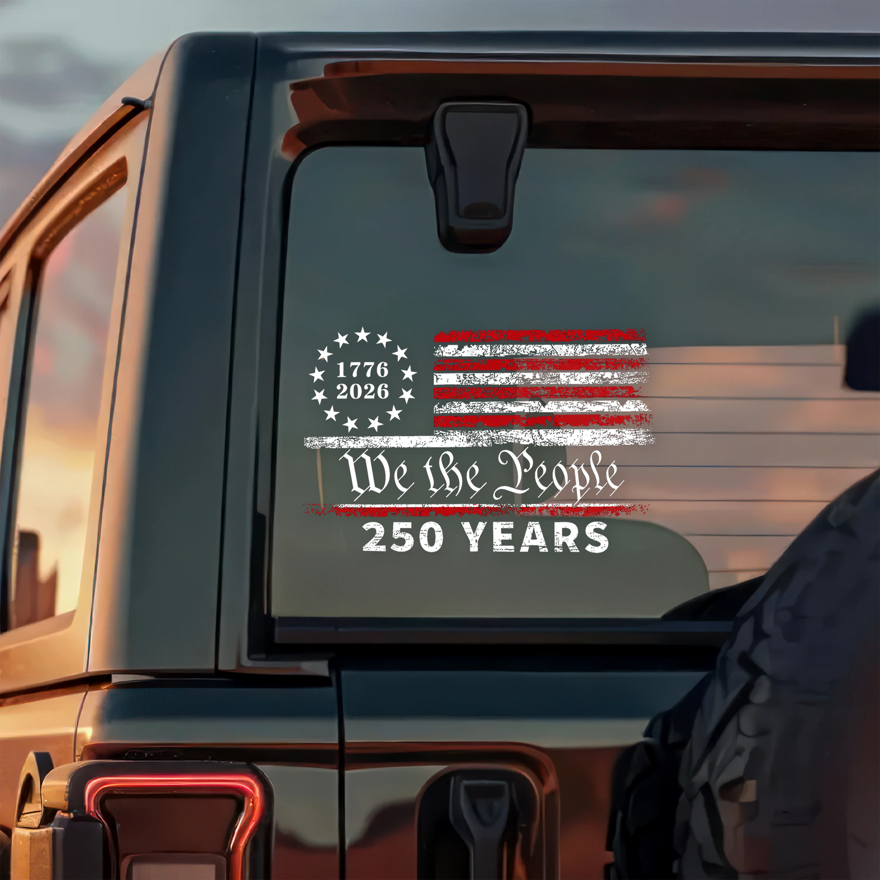 250 Years We The People US Flag Car Window Decal Sticker HA75 898758 - Image 5