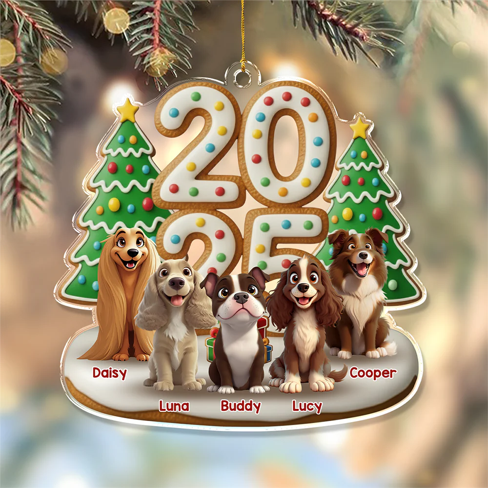 Custom Acrylic Ornament - Personalized Christmas Gifts For Dog Lovers HO82 900458 - Image 5