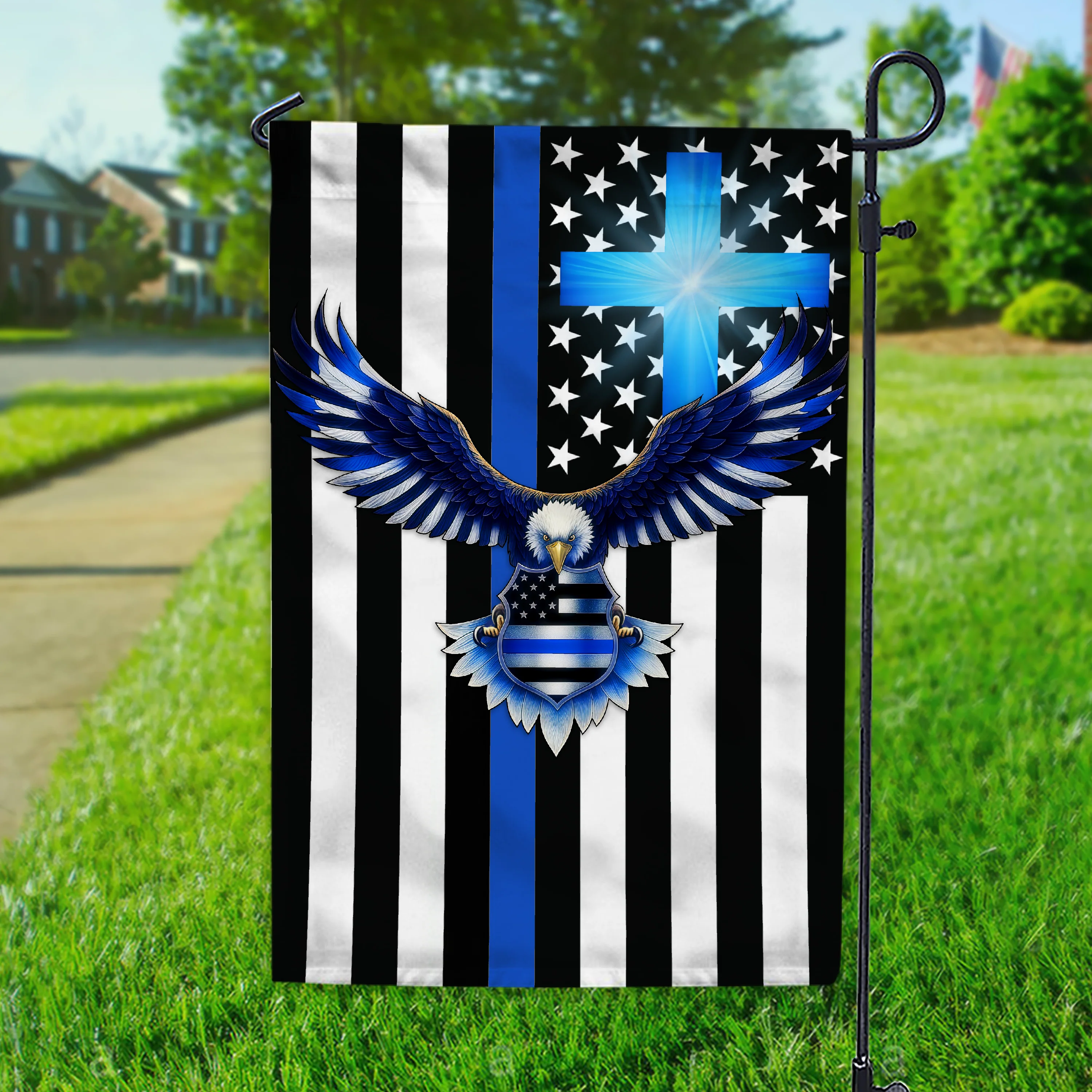 Custom American Flag With Family Name  - Personalized Garden Flag LM32 897227 - Image 3