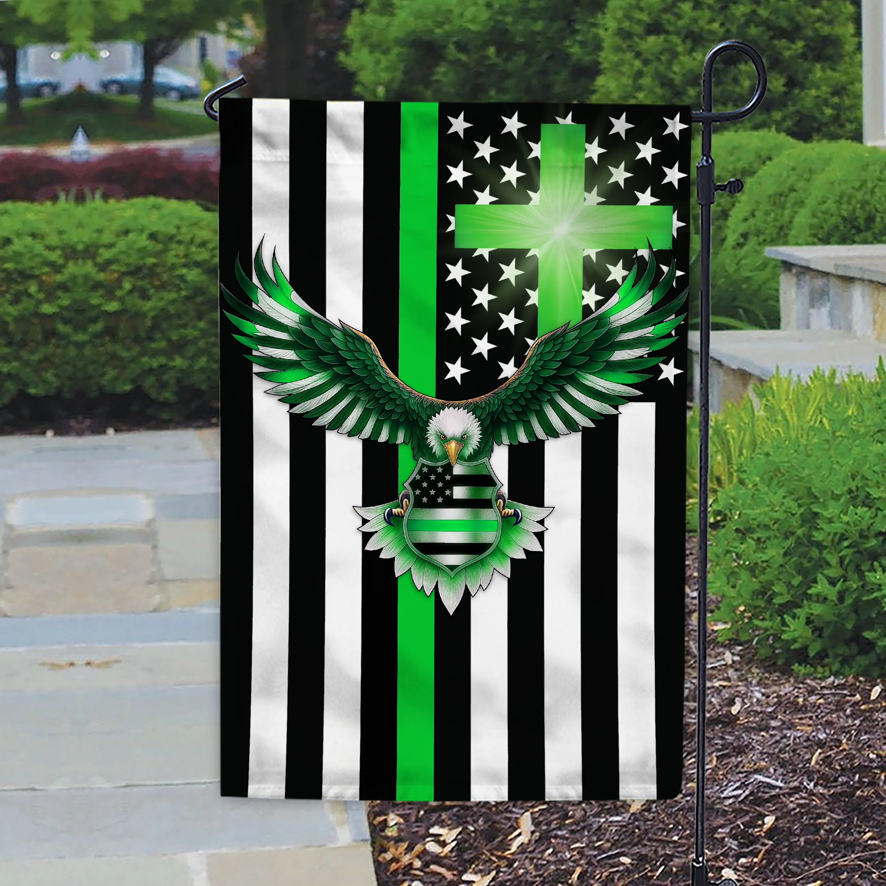 Custom American Flag With Family Name  - Personalized Garden Flag LM32 897227 - Image 4