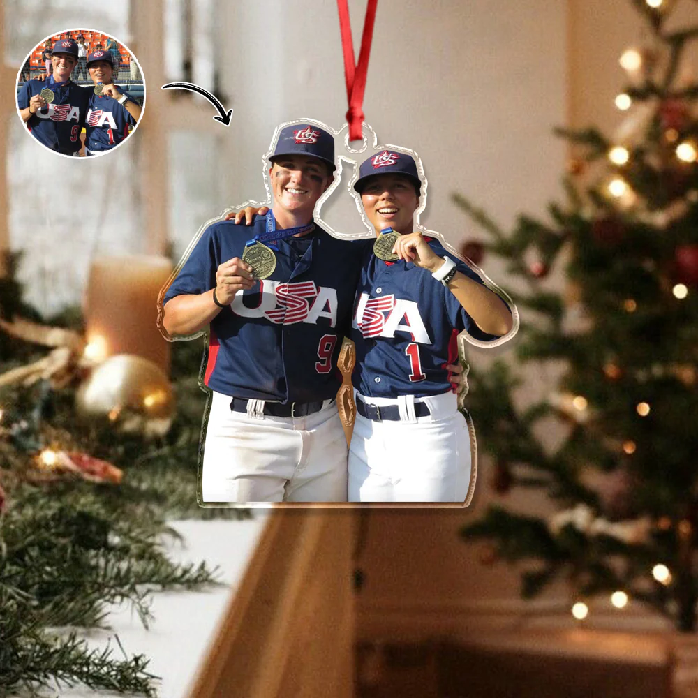 Custom Baseball Girl Besties Photo - Personalized Acrylic Ornament Gift For Baseball Lovers HO82 894680 - Image 8