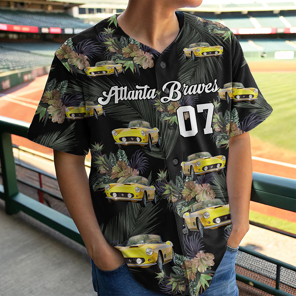 Custom Car Photo Authentic Hawaiian Baseball Jersey Shirt HO82 894258 - Image 4
