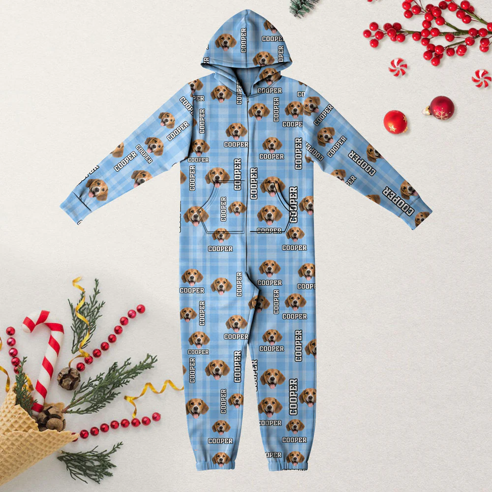 Custom Dog And Cat Photo With Name Onesie Pajamas For Dog Lovers, Cat Lovers HO82 894314 - Image 3