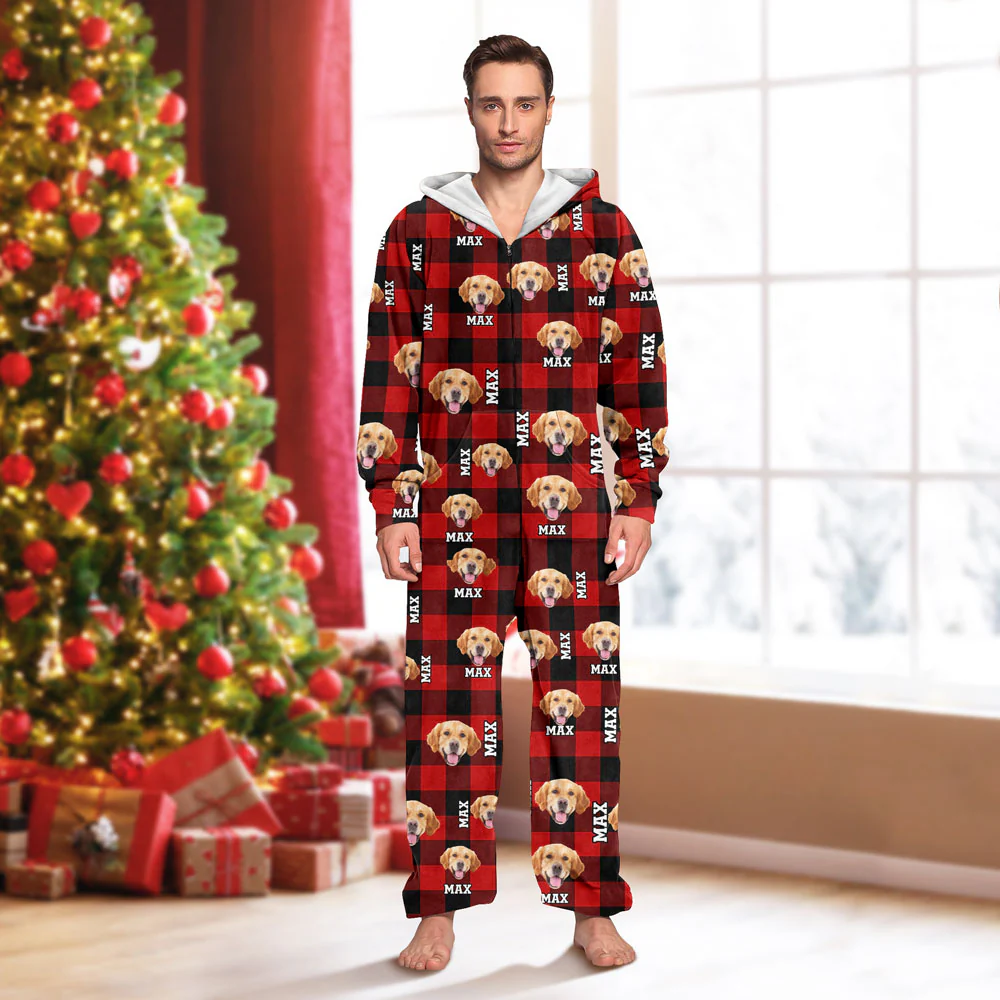 Custom Dog And Cat Photo With Name Onesie Pajamas For Dog Lovers, Cat Lovers HO82 894314 - Image 7