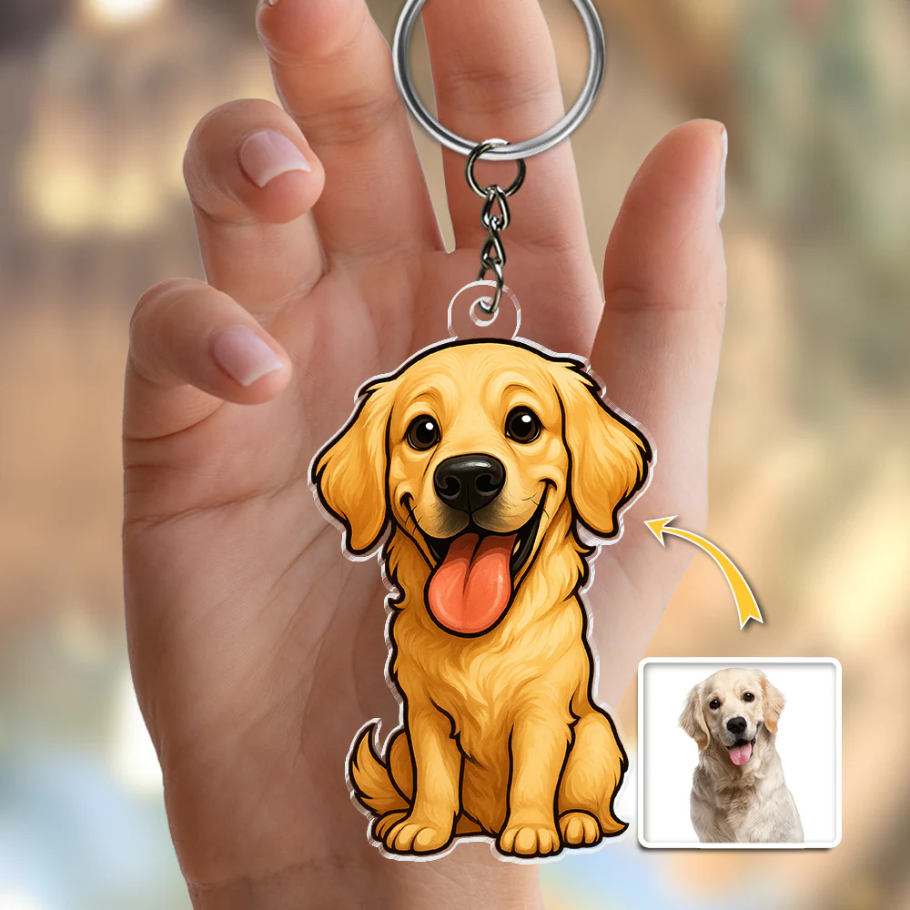 Custom Dog Cat Cartoon Photo Acrylic Keychain For Dog Lovers Cat Lovers CH07 896446 - Image 3