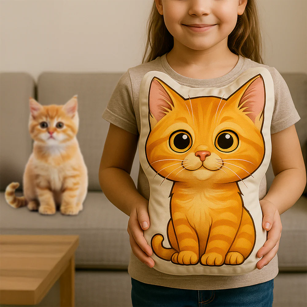 Custom Dog Cat Cartoon Photo Shaped Pillow For Dog Lovers Cat Lovers CH07 896448 - Image 2