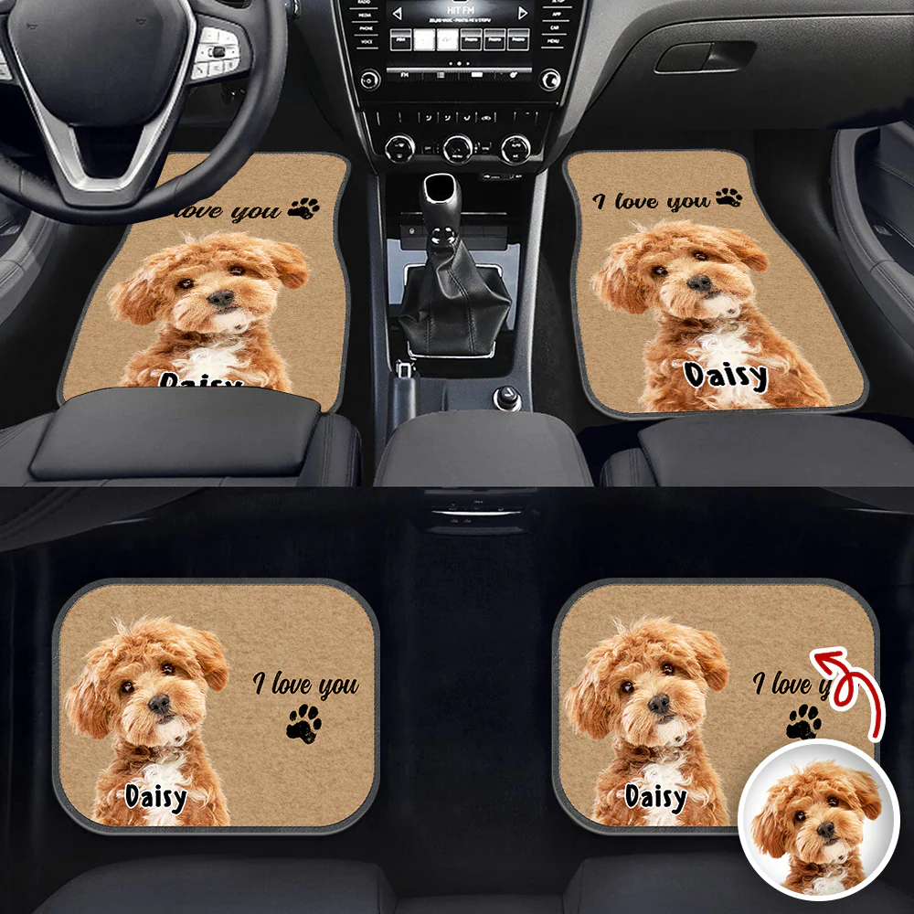 Custom Dog Photo Anti-Slip Car Floor Mat For Dog Lovers HO82 894446 - Image 6