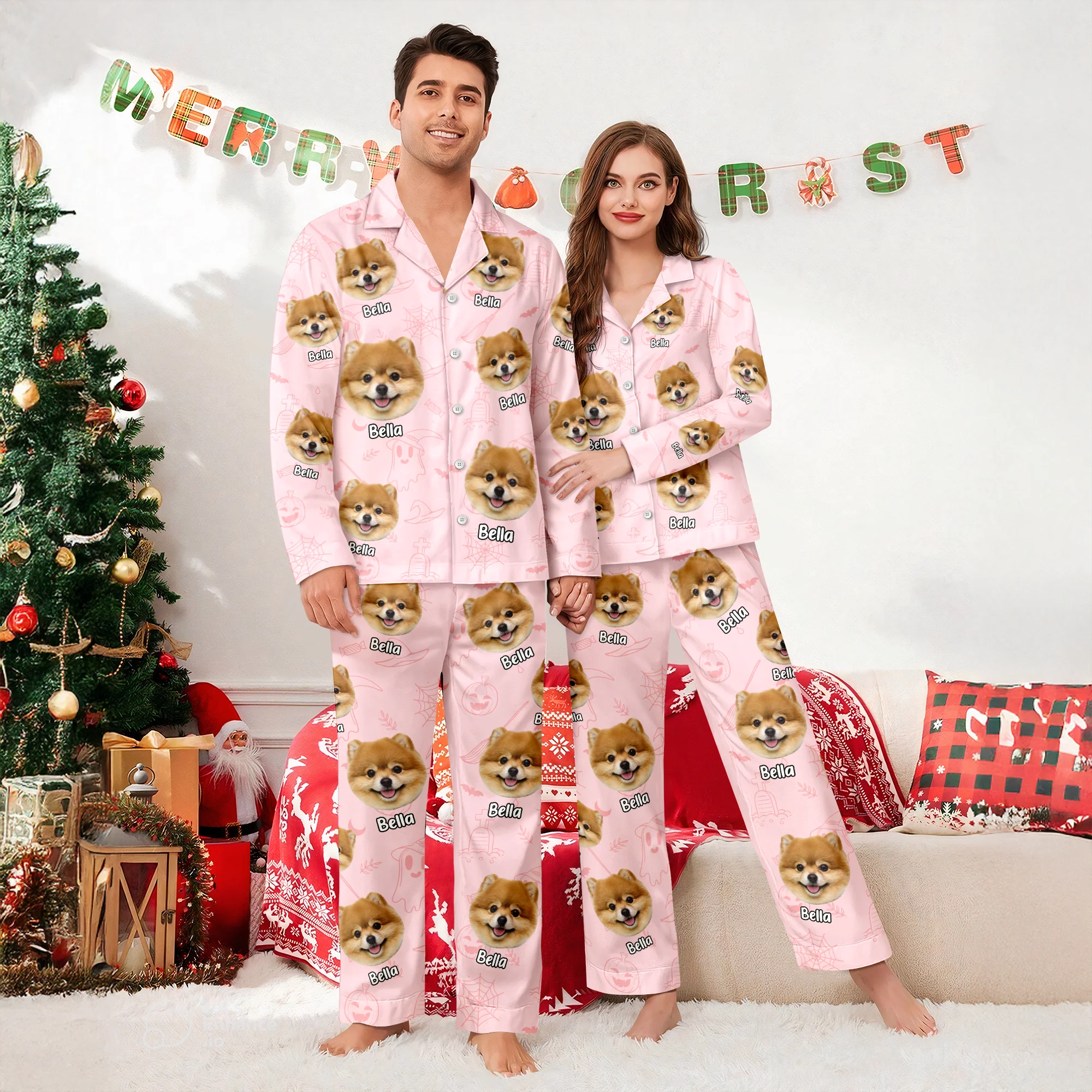 Custom Dog Photo Halloween Season Pajamas For Dog Lovers TH10 894975 - Image 3