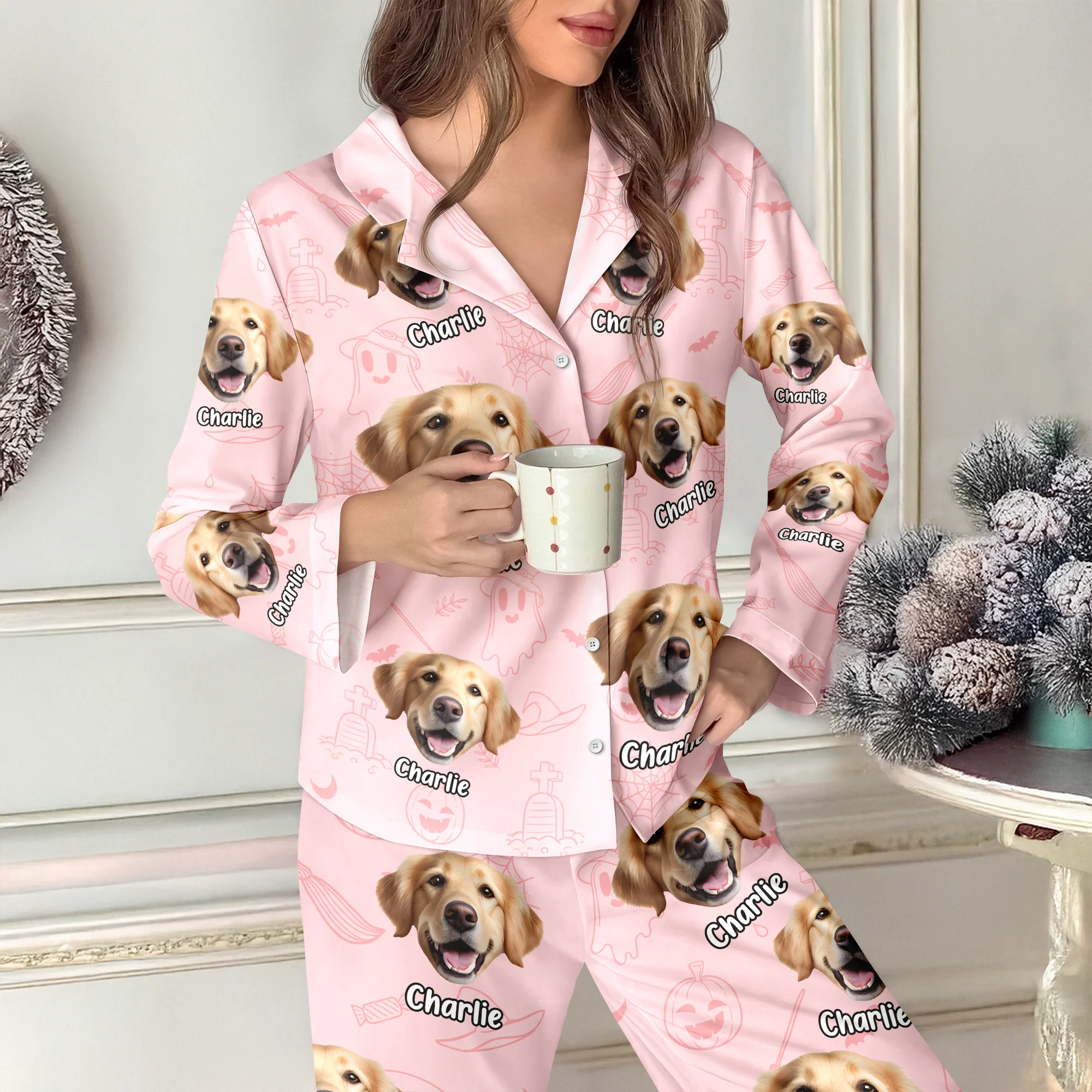 Custom Dog Photo Halloween Season Pajamas For Dog Lovers TH10 894975 - Image 6