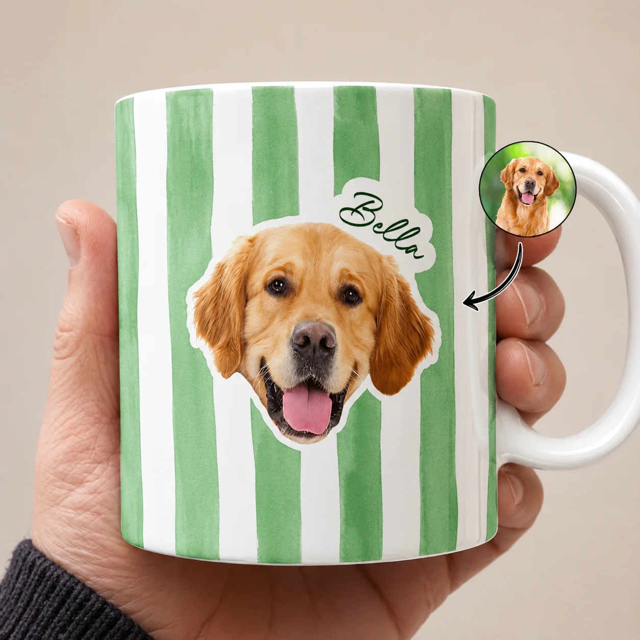Custom Dog Photo Personalized Print Full Mug For Dog Lovers LM32 895493 - Image 3