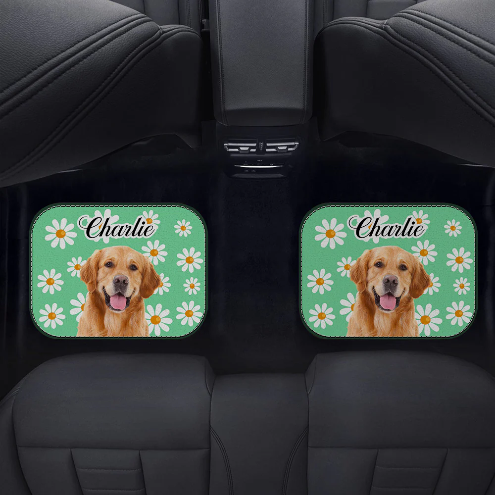 Custom Dog Photo With Icon Car Floor Mat For Dog Lovers TH10 894363 - Image 3