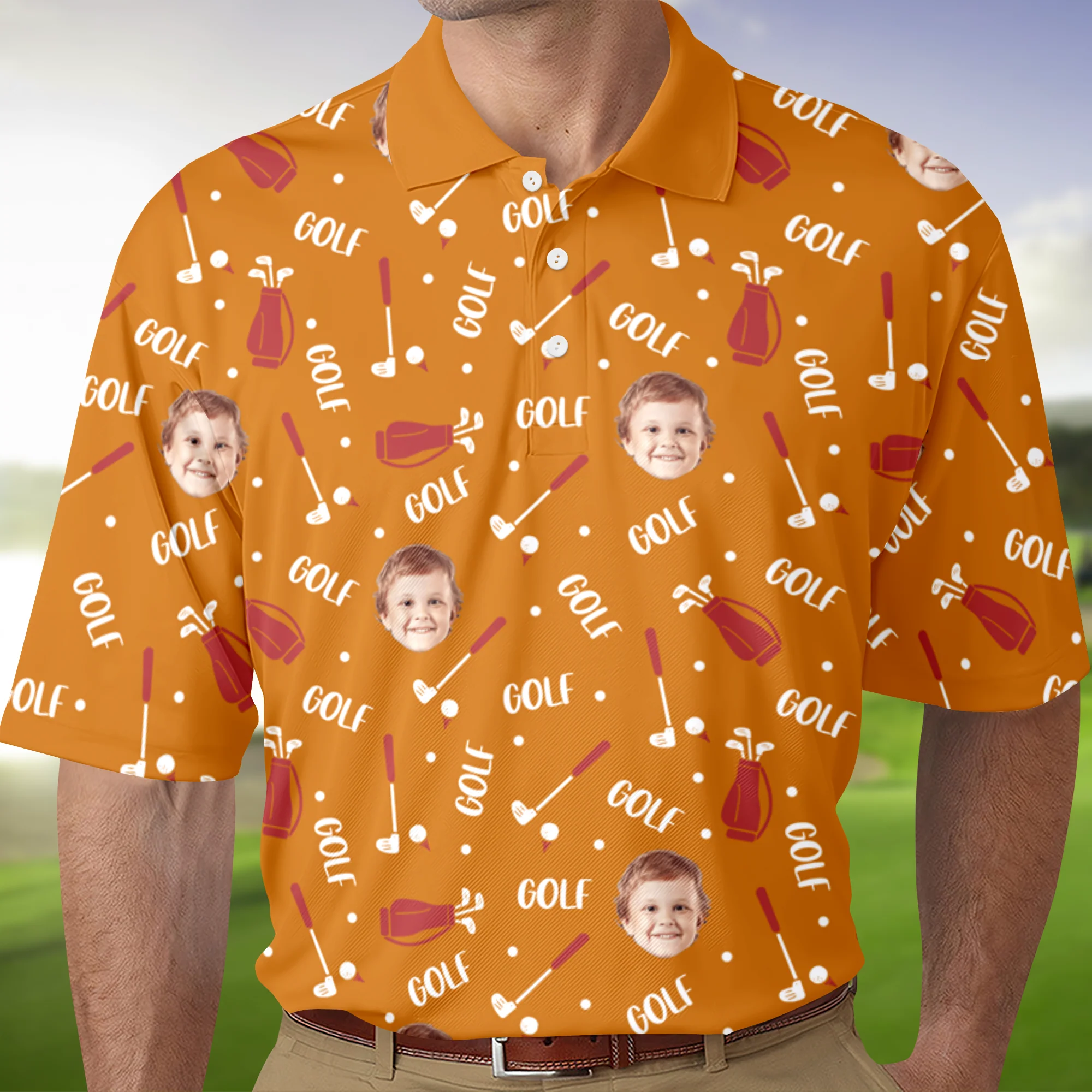 Custom Face Photo Golf Polo Shirt Gift For Golf Lover HO82 900812 - Image 4