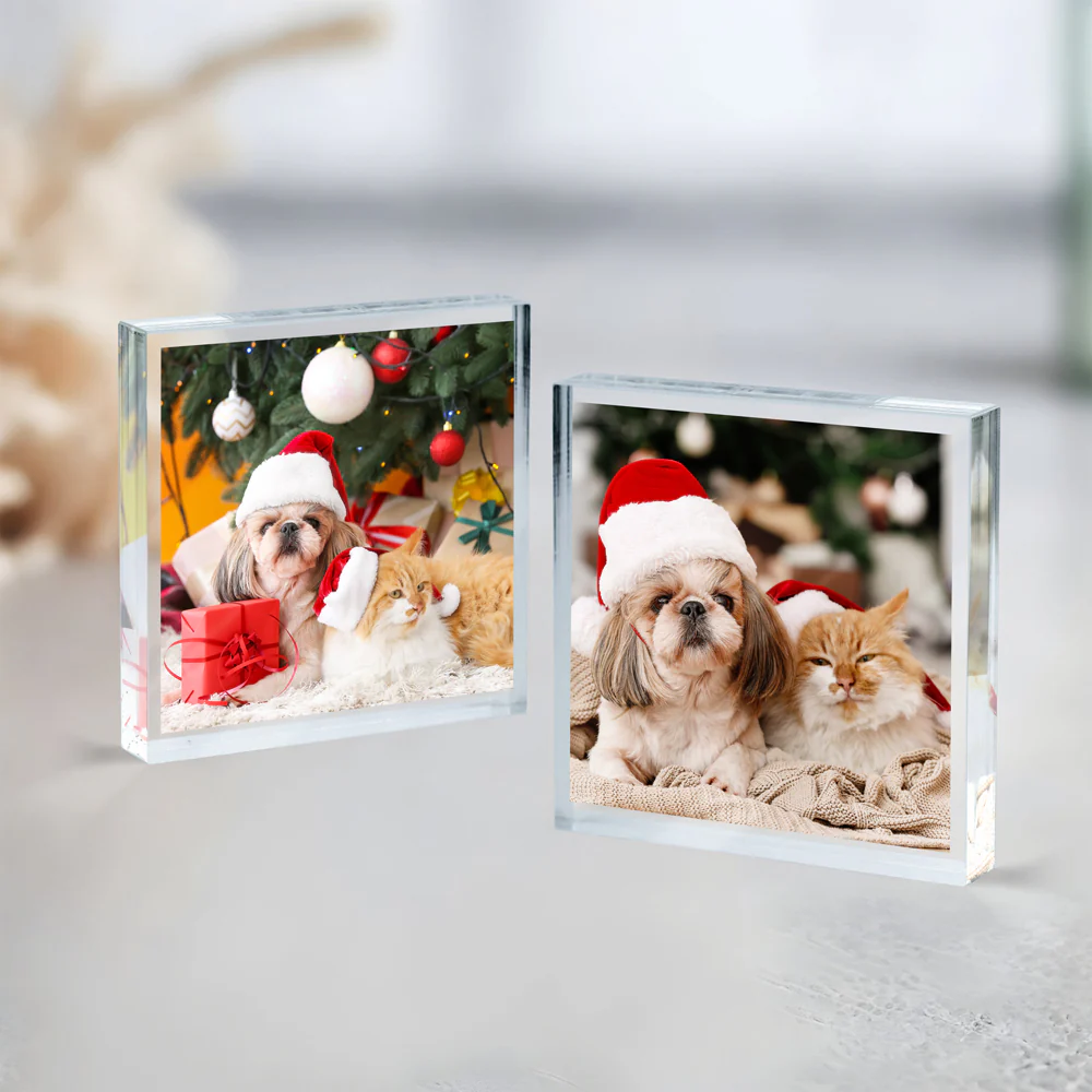 Custom Family Christmas Photo Wooden & Acrylic Photo Block Set Merry Christmas Gift CH07 896148 - Image 5
