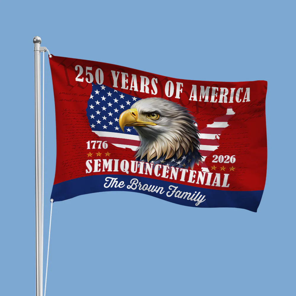Custom Family Name 250 Years Of America Patriotic House Flag CH07 910122 - Image 5