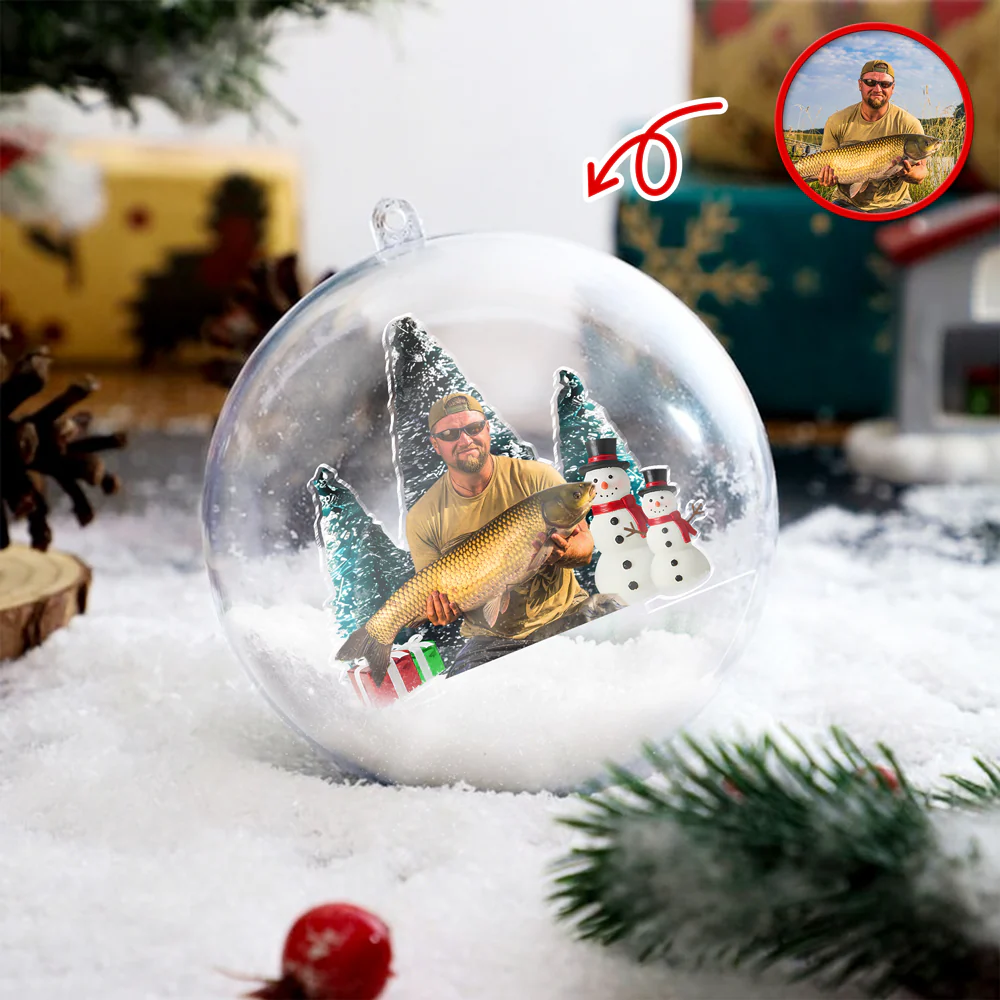 Custom Fishing Photo - Personalized 3D Ball Ornament Christmas Gift For Fishing Lovers CH07 899794 - Image 2