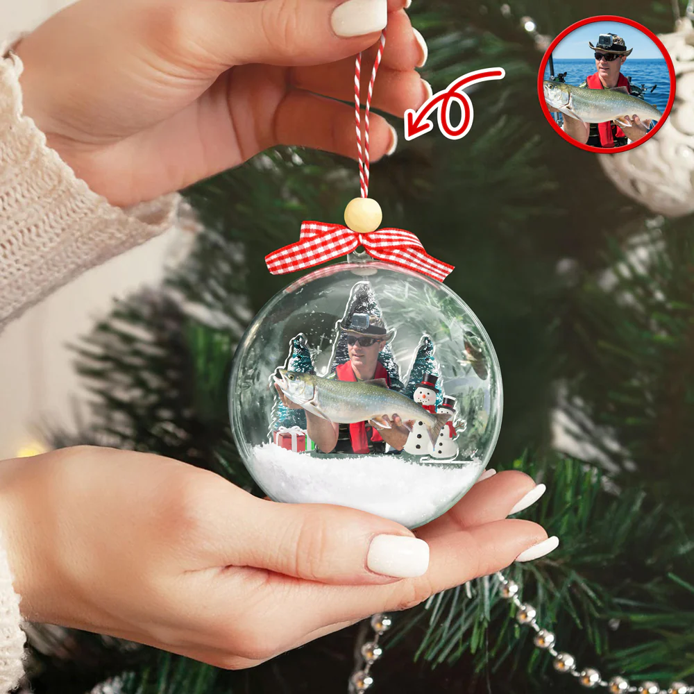 Custom Fishing Photo - Personalized 3D Ball Ornament Christmas Gift For Fishing Lovers CH07 899794 - Image 6