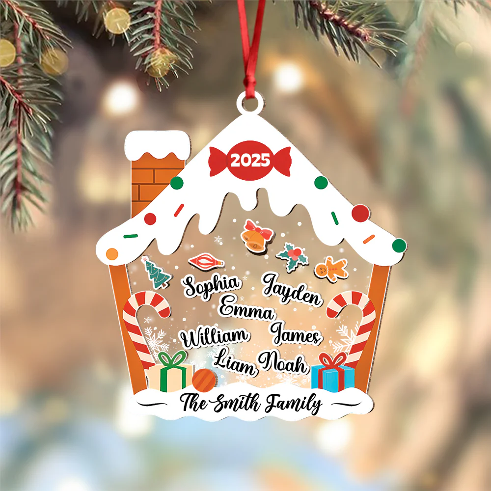 Custom House With Names Personalized Shaker Ornament Christmas Gift For Family CH07 896918 - Image 7
