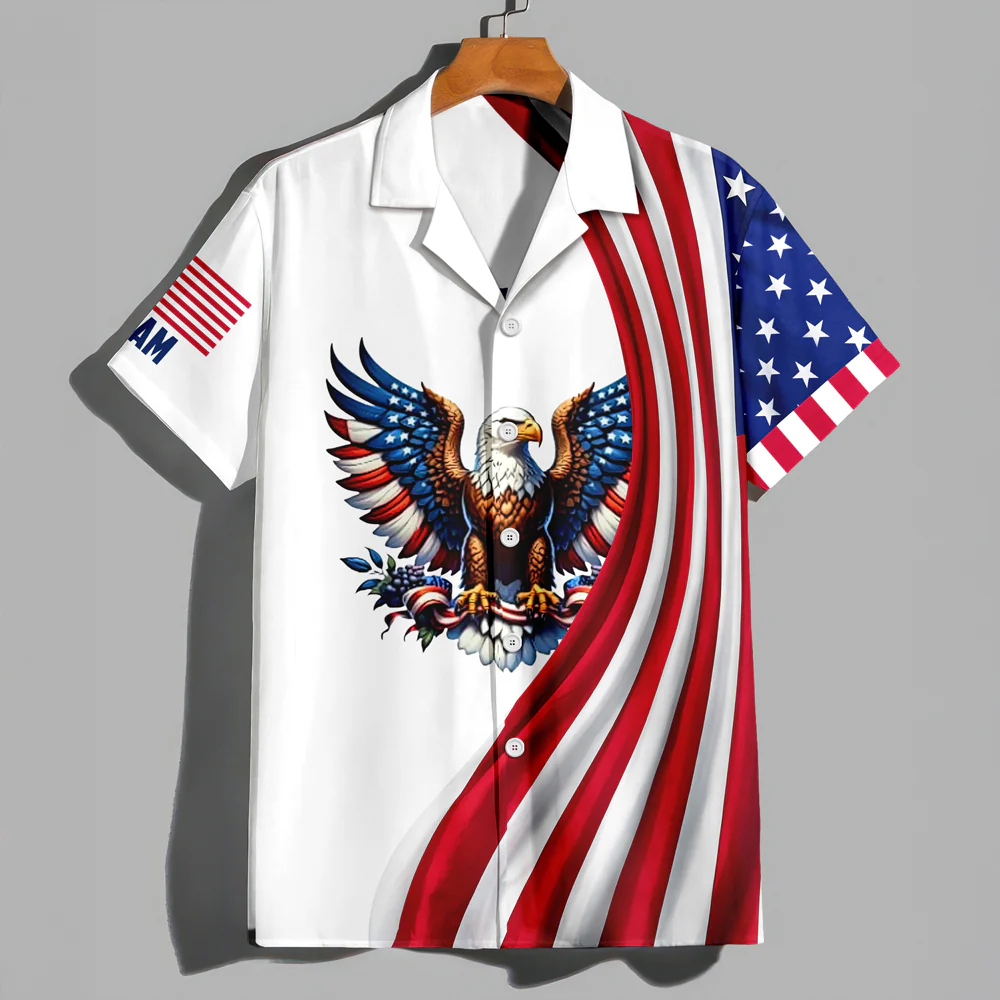 Custom Name American Pride Patriotic 250th Anniversary Eagle Hawaii Shirt HO82 901170 - Image 6