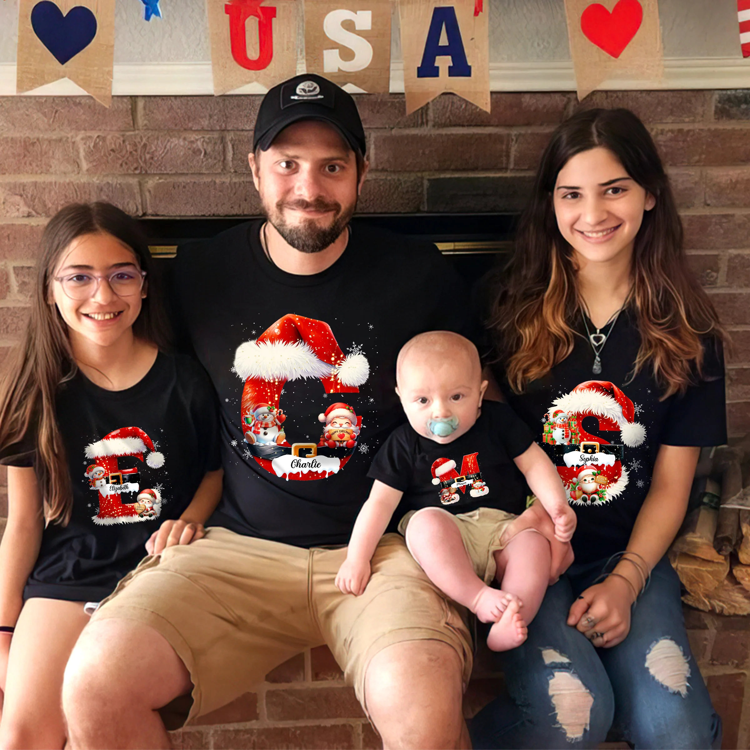 Custom Name With Santa Icon Christmas Family Matching Shirt CH07 896732 - Image 4