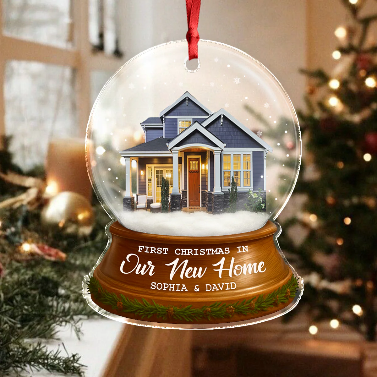Custom New Home Photo Acrylic Ornament Housewarming Gift For Family CH07 899934 - Image 4