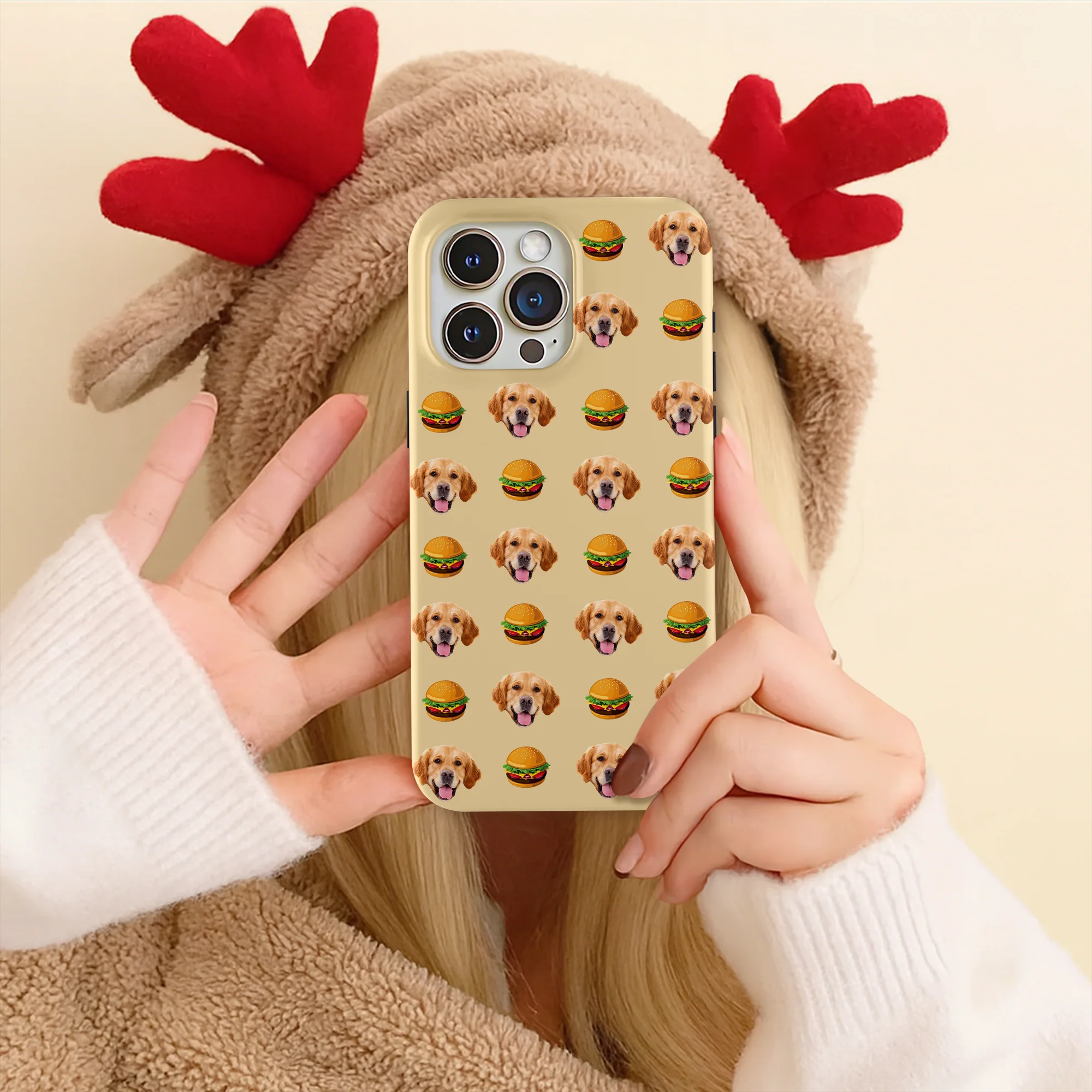 Custom Pet Face Photo With Icon Phone Case Gift For Dog And Cat Lover LM32 895331 - Image 2