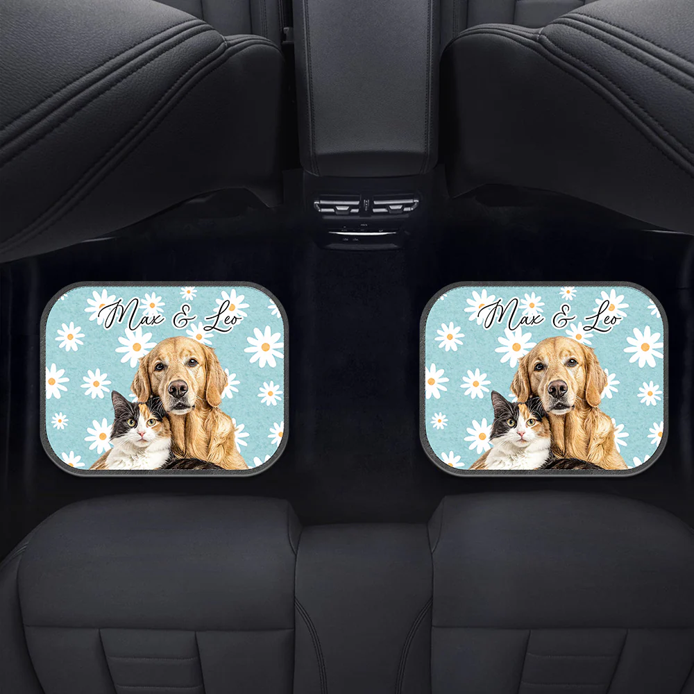Custom Pet Photo Car Floor Mat For Dog And Cat Lovers HO82 894508 - Image 3