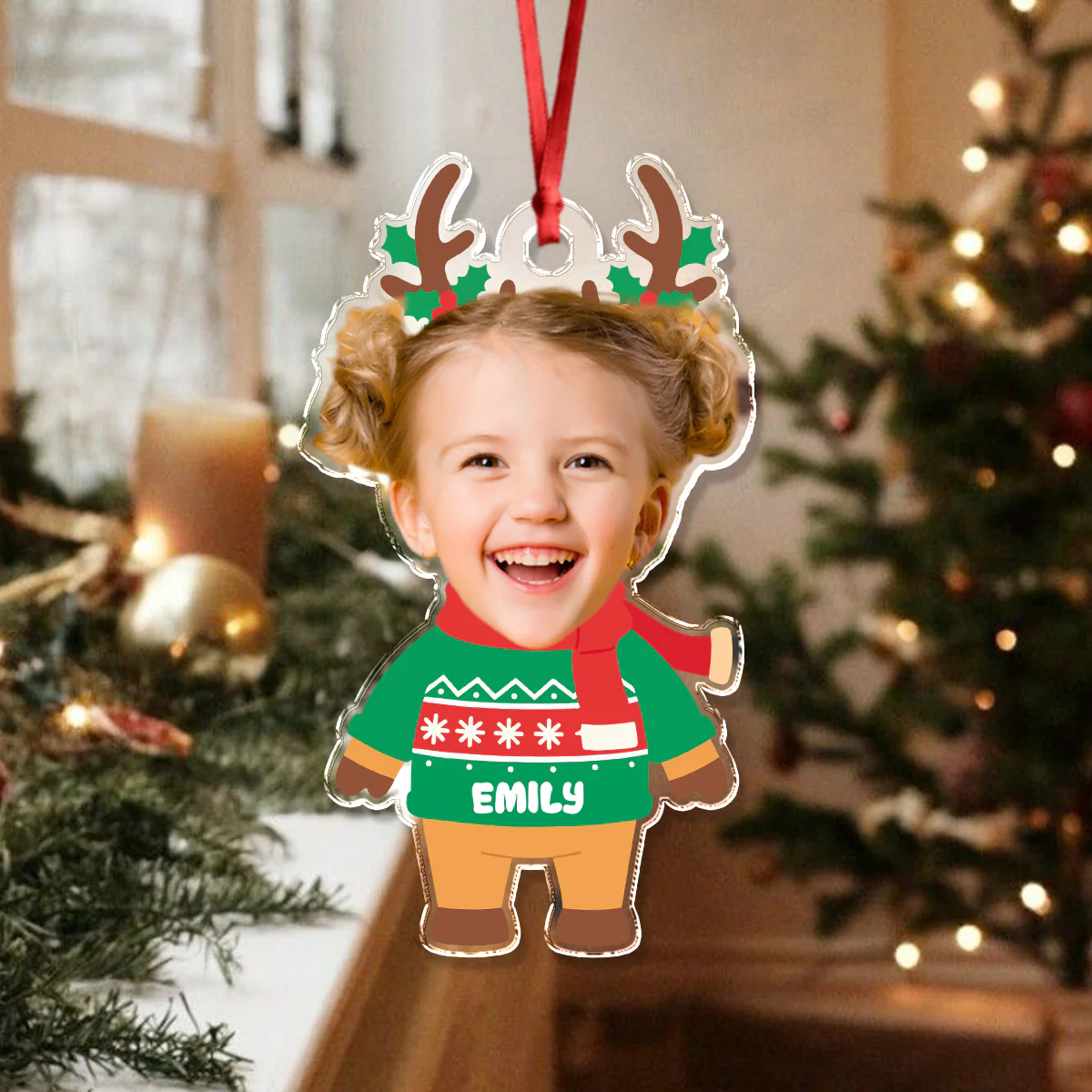 Custom Photo Baby Santa - Personalized Family Acrylic Ornament CH07 899196 - Image 4