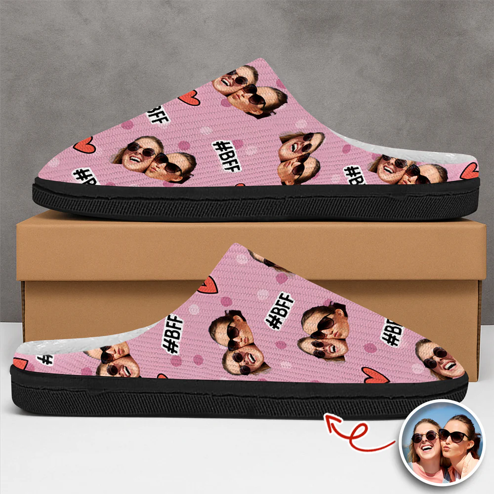 Custom Photo BFF Forever - Personalized Slippers Gift For Friends HO82 900024 - Image 6