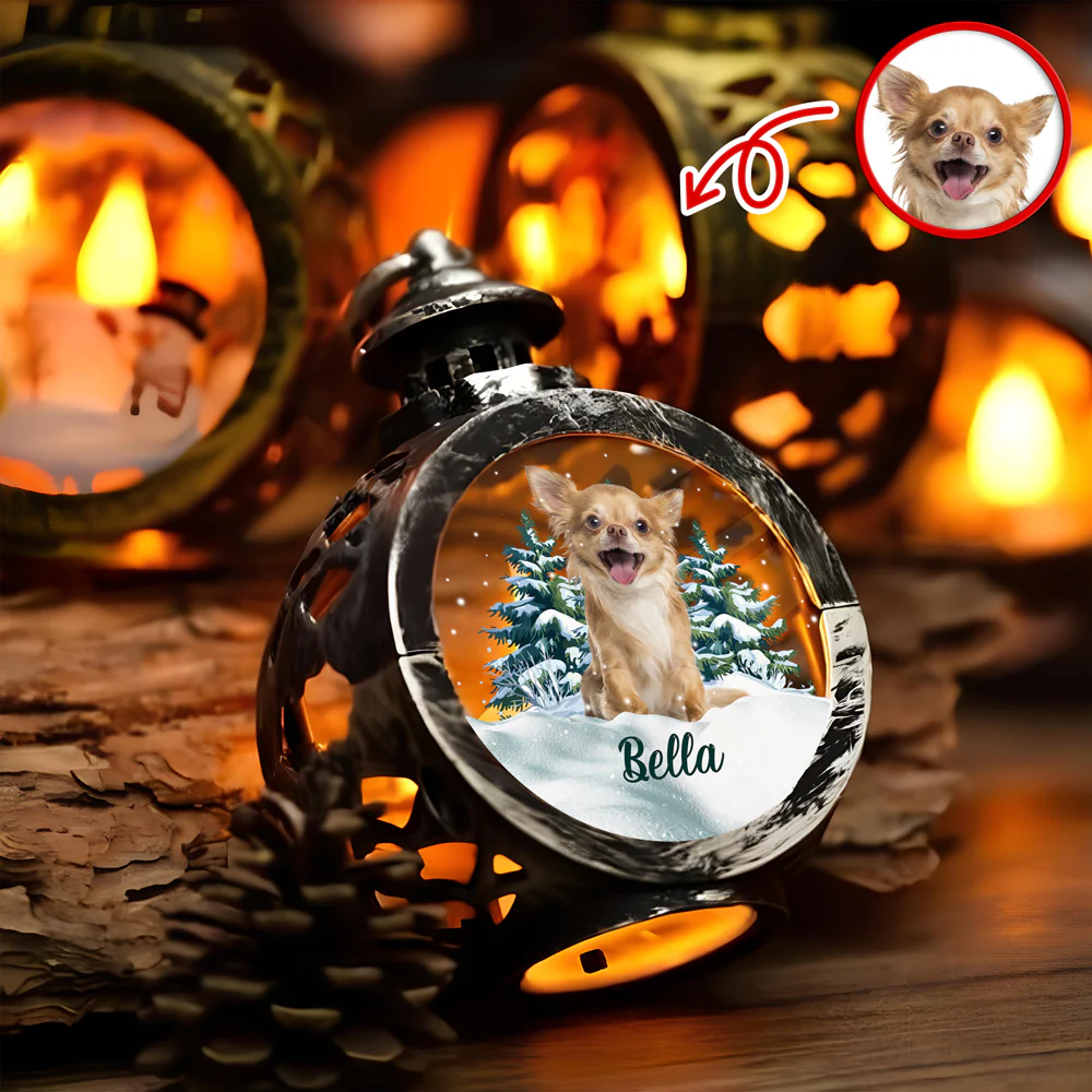 Custom Photo Christmas Candlelight Lantern Ornament For Dog Lovers HA75 897510 - Image 2