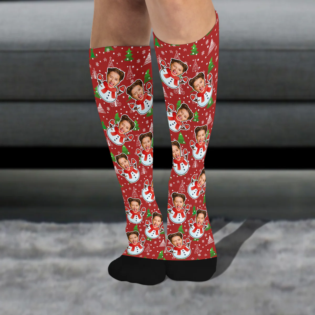 Custom Photo Christmas Socks Gift For Family CH07 899198 - Image 7