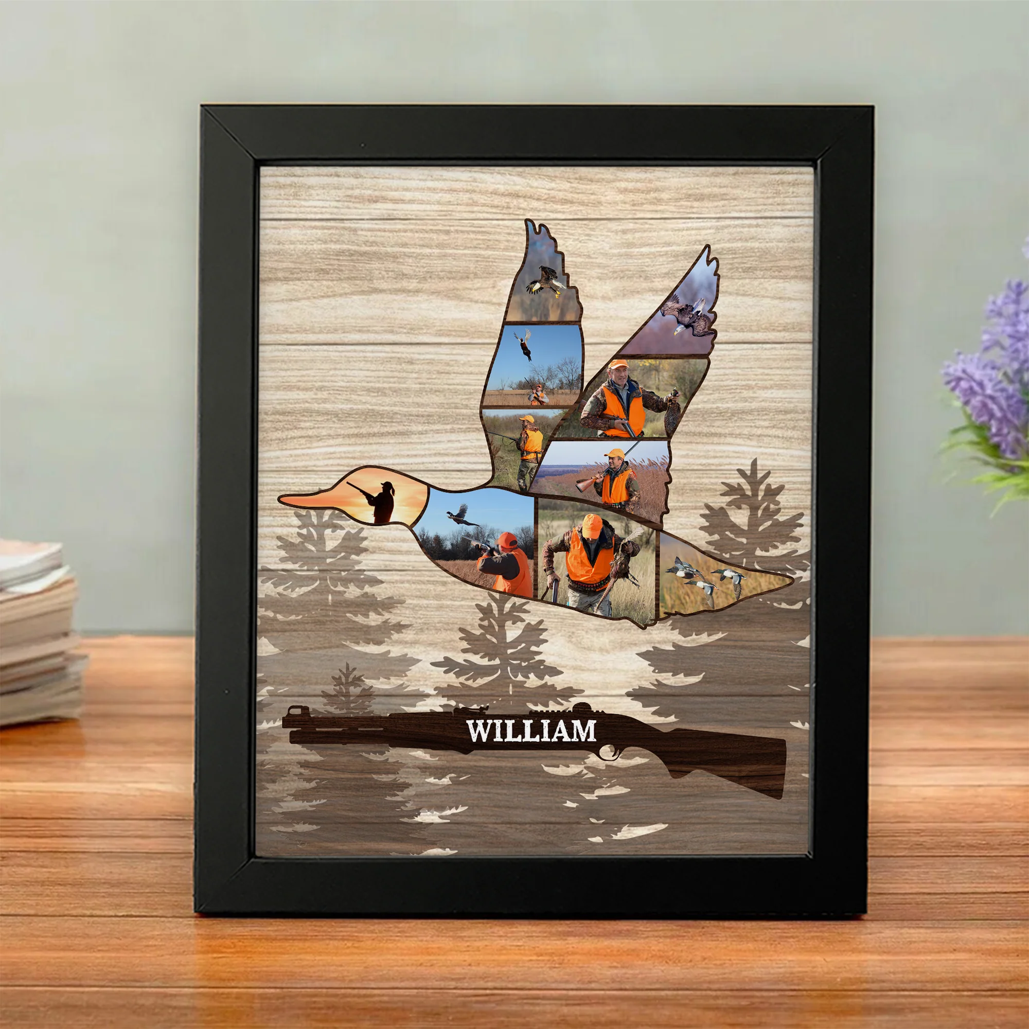 Custom Photo Deer Hunting Wood Picture Frame CH07 896550 - Image 2
