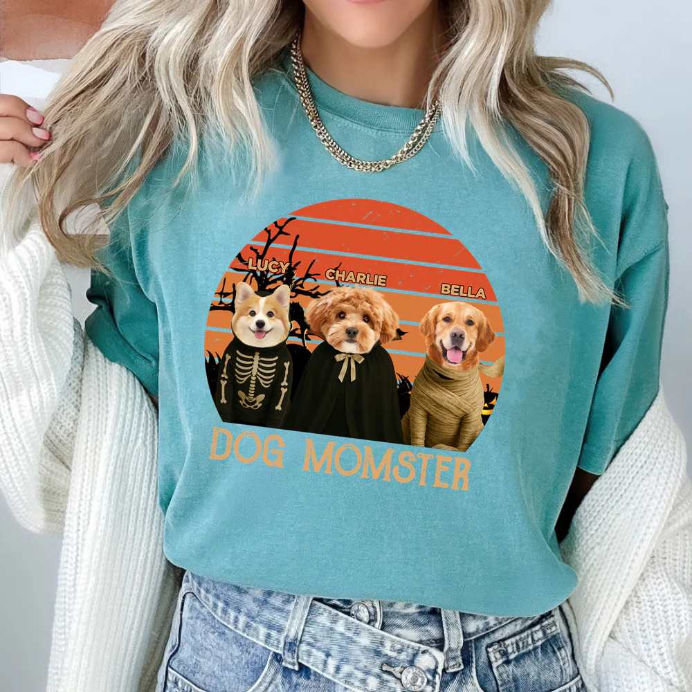 Custom Photo Dog Momster Comfort Shirt Halloween Gift For Dog Lovers TH10 896155 - Image 5