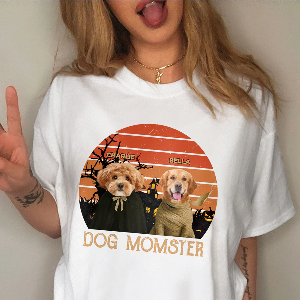 Custom Photo Dog Momster Comfort Shirt Halloween Gift For Dog Lovers TH10 896155 - Image 6