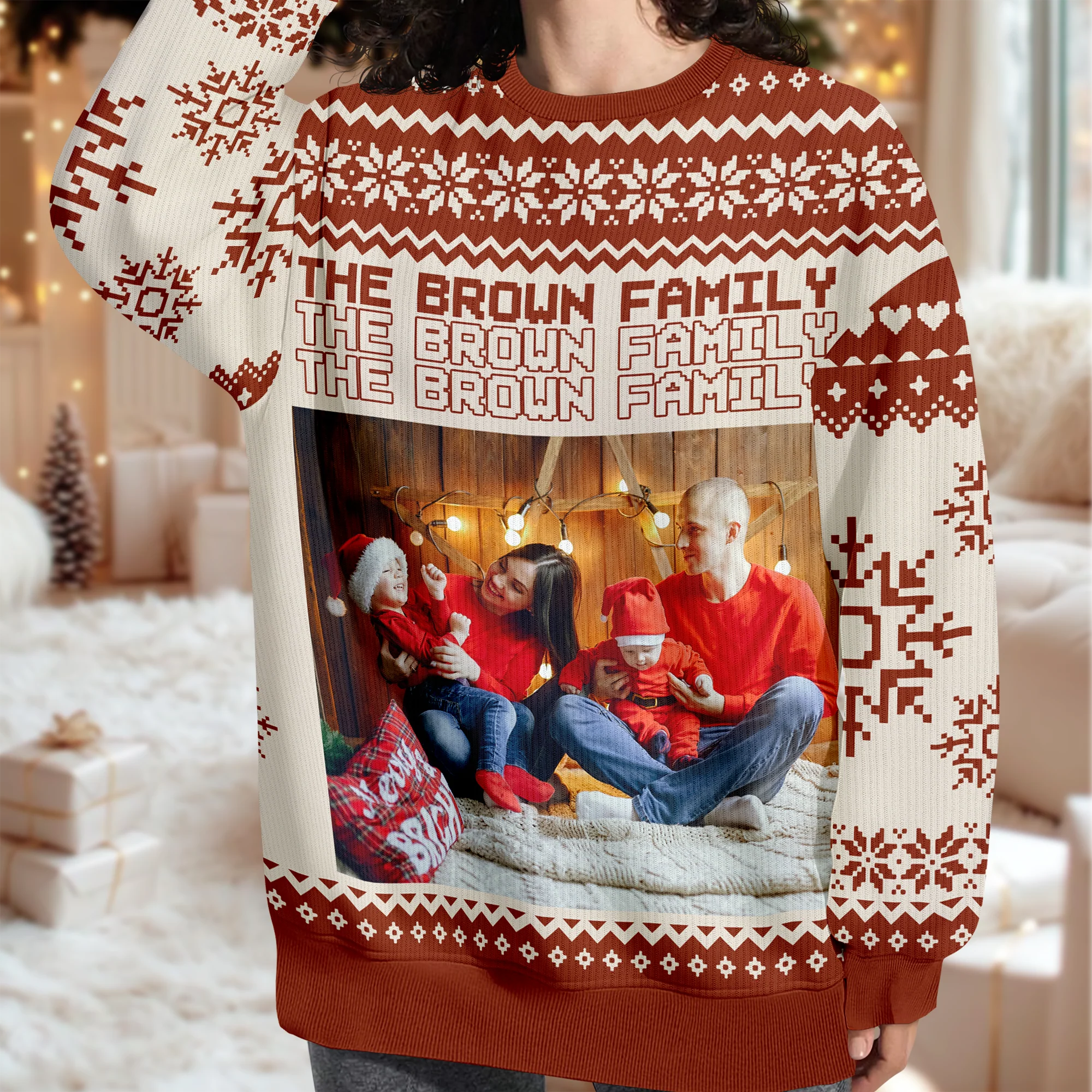 Custom Photo Family Gathering Festive Vibe - Personalized Unisex Ugly Sweater CH07 896960 - Image 7