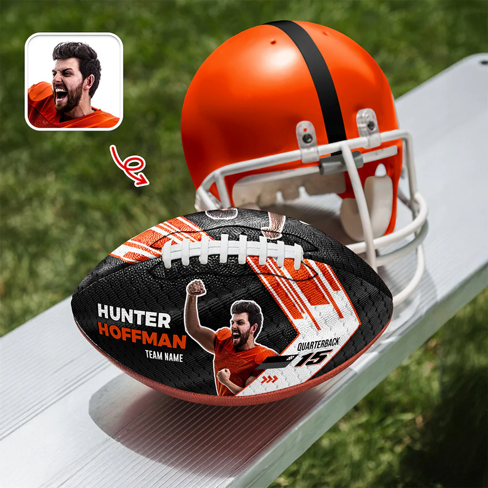 Custom Photo Football Ball Coach Gifts, Team Gifts For Football Lovers CH07 895704 - Image 4