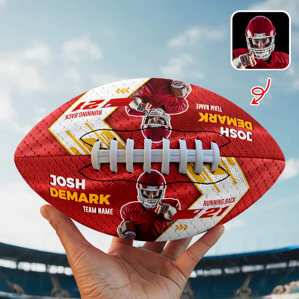 Custom Photo Football Ball Coach Gifts, Team Gifts For Football Lovers CH07 895704 - Image 5