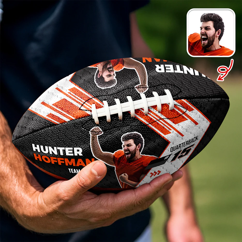 Custom Photo Football Ball Coach Gifts, Team Gifts For Football Lovers CH07 895704 - Image 7