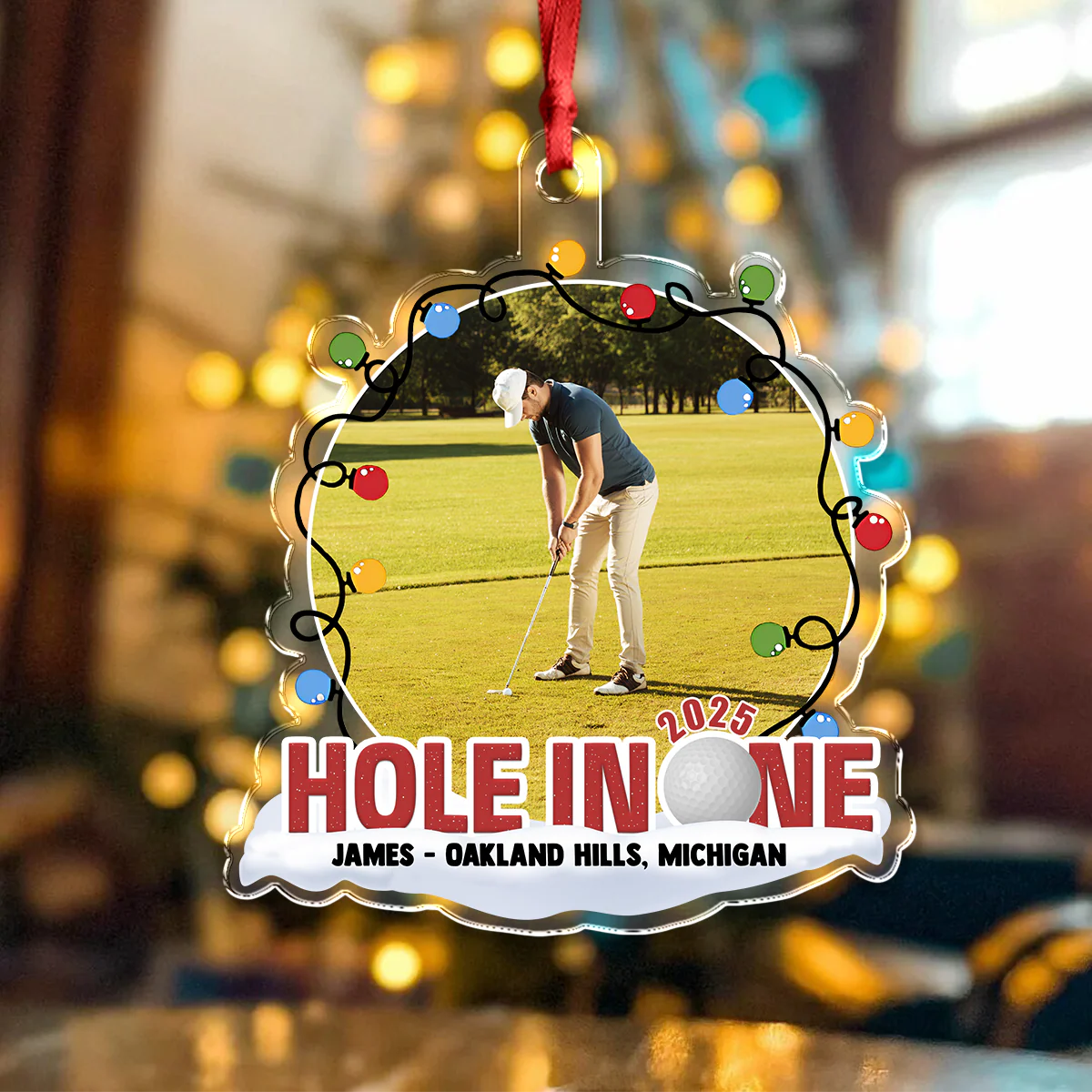 Custom Photo Hole In One - Personalized Acrylic Ornament For Golf Lover CH07 899718 - Image 3