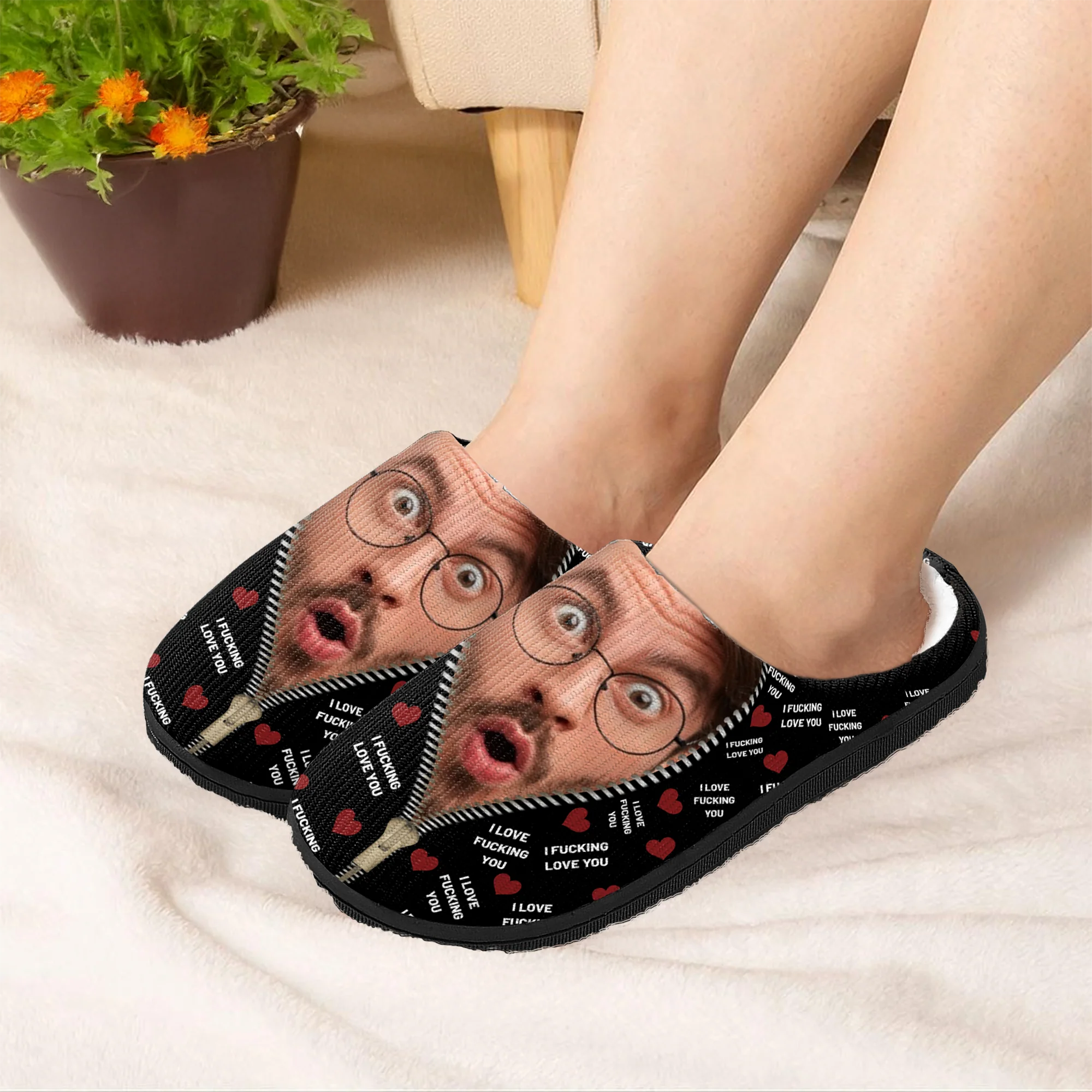 Custom Photo I F* Love You I Love F* You Gift For Him - Personalized Slippers HO82 900168 - Image 5