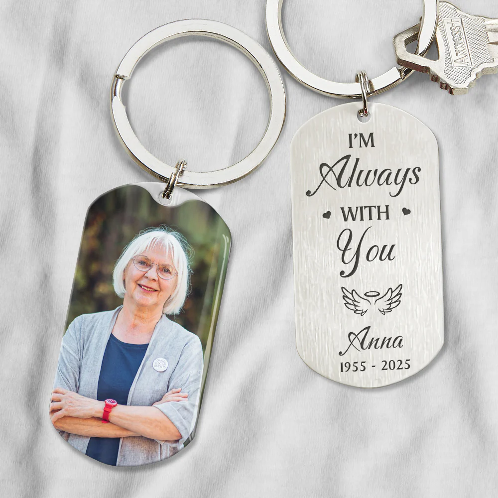 Custom Photo I'm Always With You - Memorial Personalized Metal Keychain Gift For Family Members HO82 894564 - Image 6