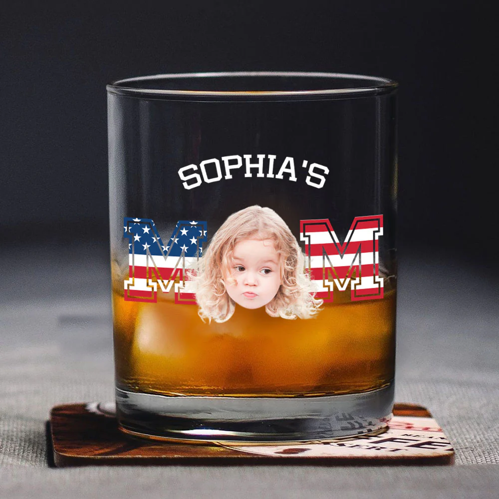 Custom Photo Kid And Dad US Flag Rock Glass HA75 892410 - Image 4