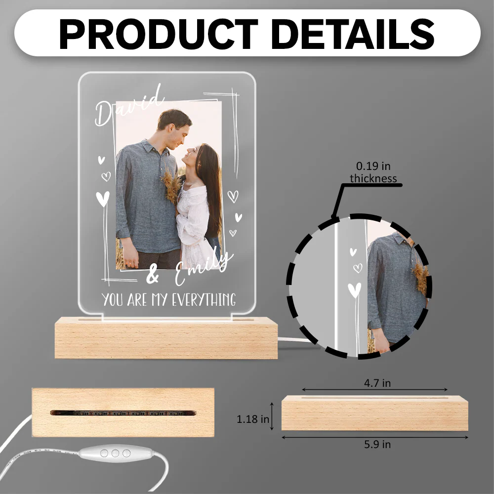 Custom Photo LED Night Light Valentine's Day Gift For Couple HO82 901040 - Image 6