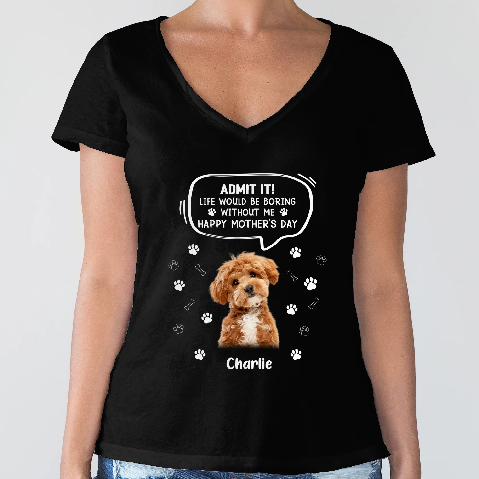 Custom Photo Life Would Be Boring Without Me Dog Cat Dark Shirt HA75 892320 - Image 5