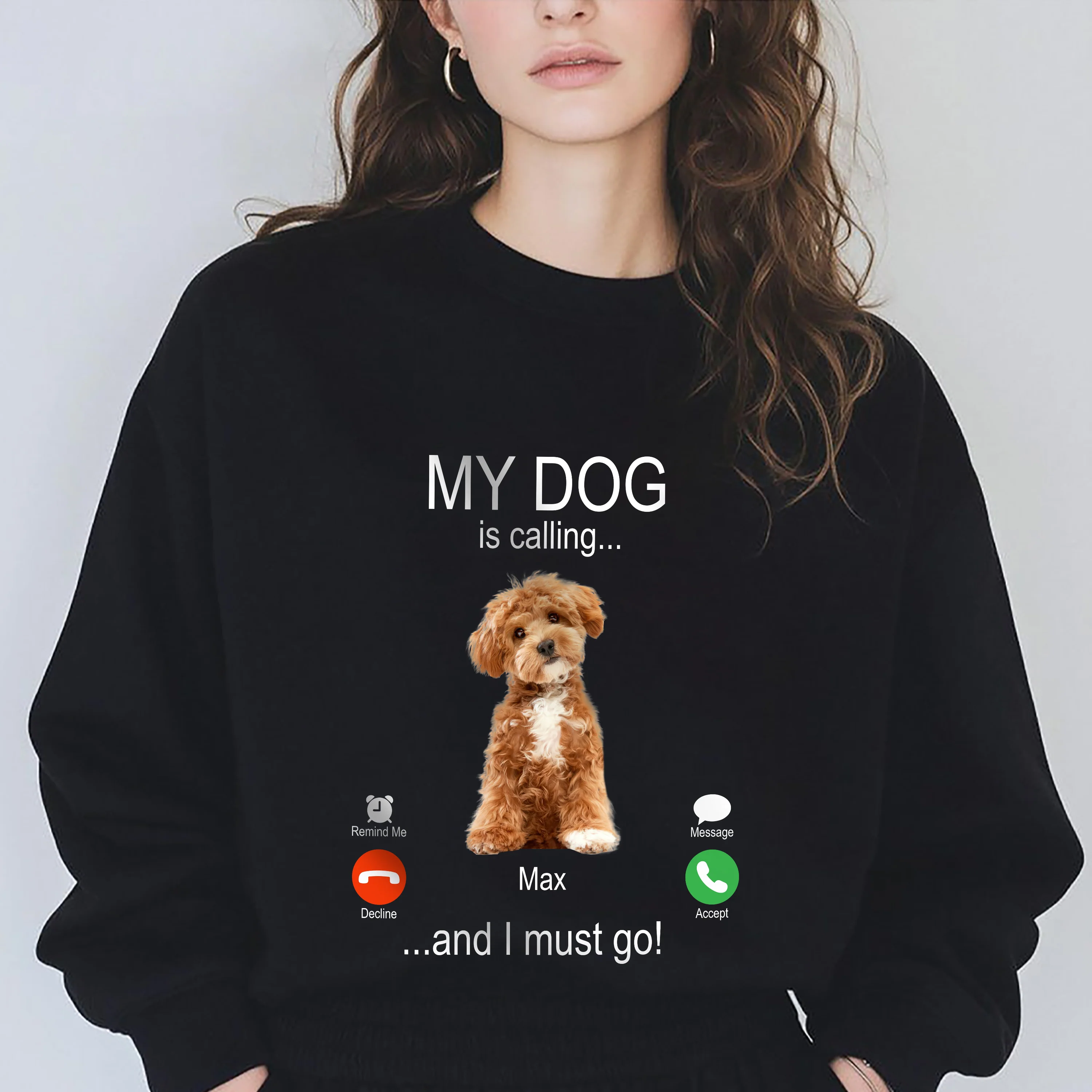 Custom Photo My Dog Is Calling Dark Shirt For Dog Lovers LM32 895115 - Image 3